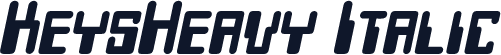 KeysHeavy Italic