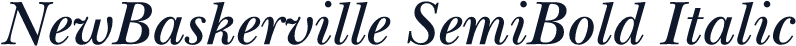 NewBaskerville SemiBold Italic
