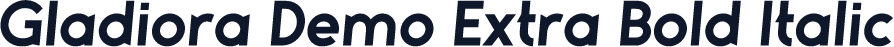 Gladiora Demo Extra Bold Italic