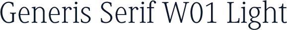 Generis Serif W01 Light