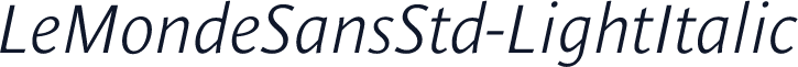 LeMondeSansStd-LightItalic