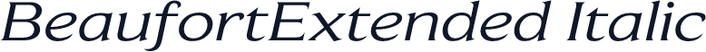 BeaufortExtended Italic