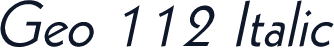 Geo 112 Italic
