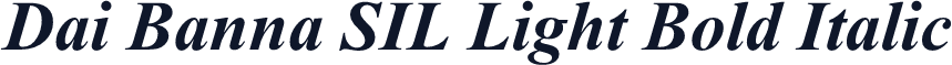 Dai Banna SIL Light Bold Italic
