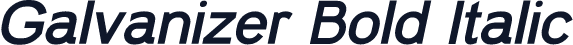 Galvanizer Bold Italic
