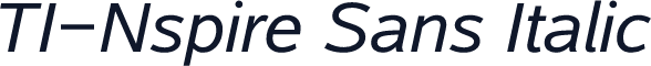 TI-Nspire Sans Italic
