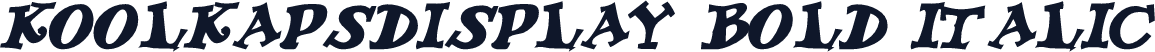 KoolKapsDisplay Bold Italic