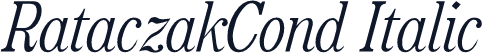 RataczakCond Italic