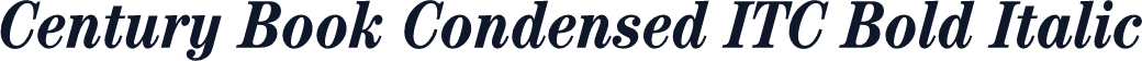 Century Book Condensed ITC Bold Italic