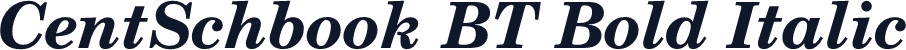 CentSchbook BT Bold Italic
