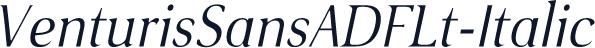 VenturisSansADFLt-Italic