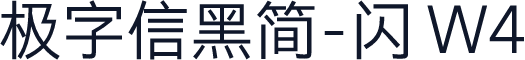 极字信黑简-闪 W4