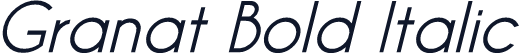 Granat Bold Italic