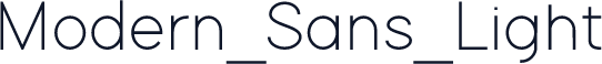 Modern_Sans_Light