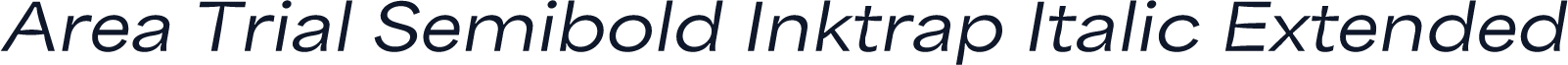 Area Trial Semibold Inktrap Italic Extended