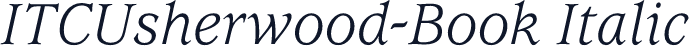 ITCUsherwood-Book Italic