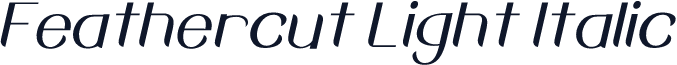 Feathercut Light Italic
