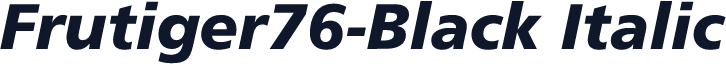 Frutiger76-Black Italic