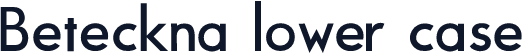 Beteckna lower case