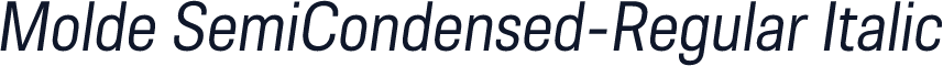 Molde SemiCondensed-Regular Italic