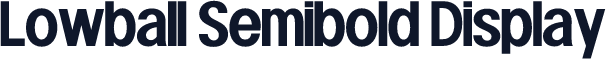 Lowball Semibold Display