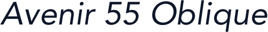 Avenir 55 Oblique