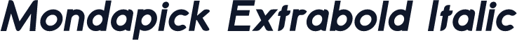 Mondapick Extrabold Italic