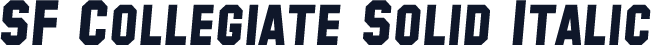 SF Collegiate Solid Italic