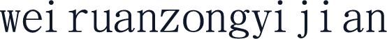 weiruanzongyijian