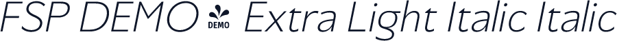 FSP DEMO - Extra Light Italic Italic