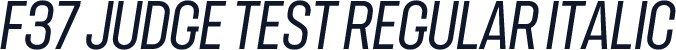 F37 Judge Test Regular Italic