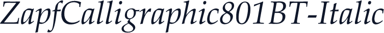 ZapfCalligraphic801BT-Italic