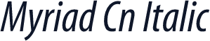 Myriad Cn Italic