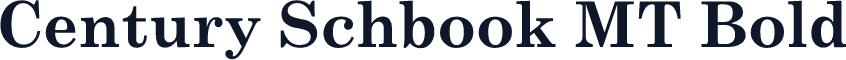Century Schbook MT Bold