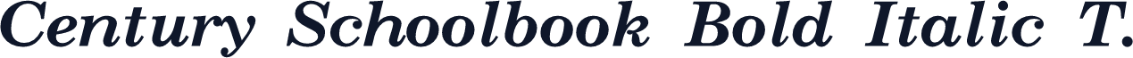Century Schoolbook Bold Italic T.
