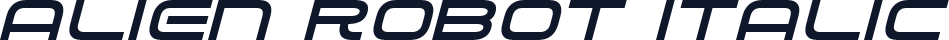 Alien Robot Italic