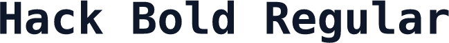 Hack Bold Regular
