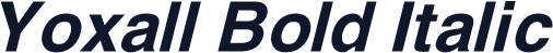 Yoxall Bold Italic