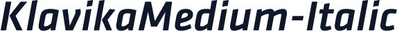 KlavikaMedium-Italic