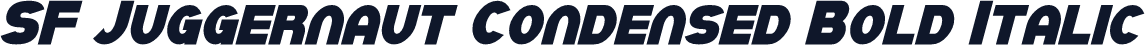 SF Juggernaut Condensed Bold Italic