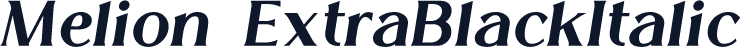 Melion-ExtraBlackItalic
