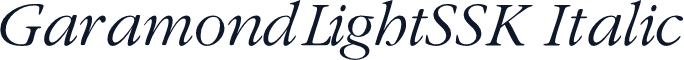 GaramondLightSSK Italic
