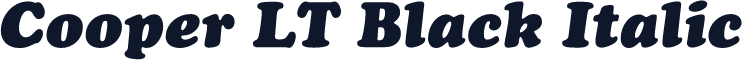 Cooper LT Black Italic