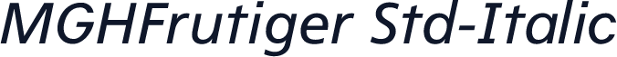MGHFrutiger Std-Italic