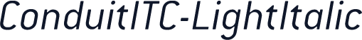 ConduitITC-LightItalic