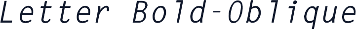 Letter Bold-Oblique
