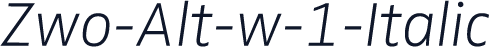 Zwo-Alt-w-1-Italic