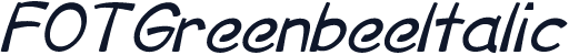 FOTGreenbeeItalic