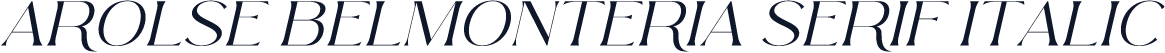 Arolse Belmonteria Serif Italic