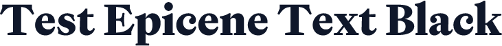 Test Epicene Text Black